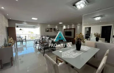 Apartamento com 3 dormitórios à venda, 124 m² - campestre - santo andré/sp