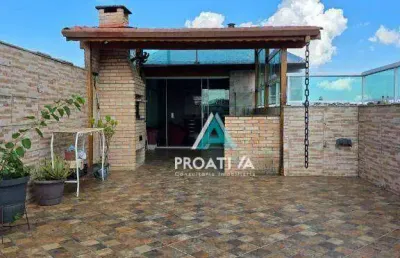 Cobertura com 3 dormitórios à venda, 140 m² - parque das nações - santo andré/sp