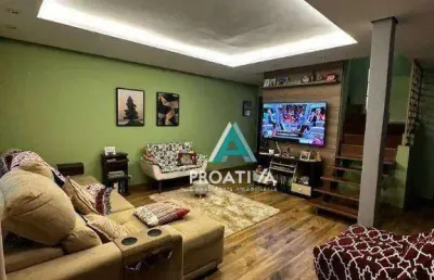 Sobrado com 3 dormitórios à venda, 191 m² - paraíso - santo andré/sp