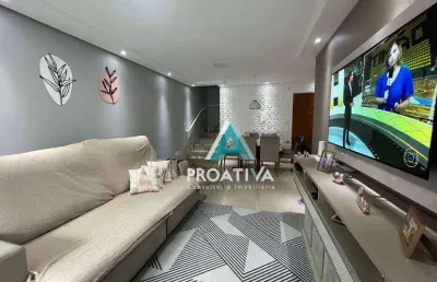 Cobertura com 3 dormitórios à venda, 164 m² - utinga - santo andré/sp