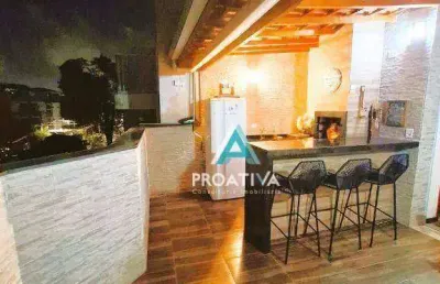 Cobertura com 2 dormitórios à venda, 88 m² por r$ 645.000,00 - jardim paraíso - santo andré/sp