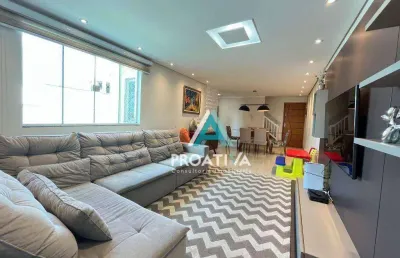 Cobertura com 3 dormitórios à venda, 240 m²  - campestre - santo andré/sp