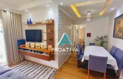Apartamento com 3 dormitórios à venda, 84 m² - vila américa - santo andré/sp