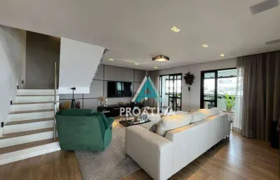 Apartamento duplex com 3 dormitórios à venda, 284 m² - vila assunção - santo andré/sp