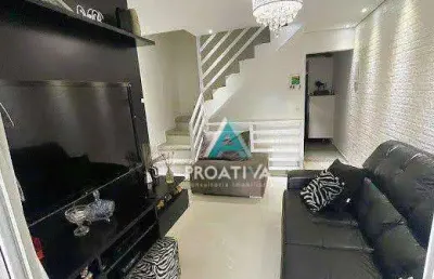 Sobrado à venda, 90 m² por r$ 640.000,00 - jardim santo antônio - santo andré/sp