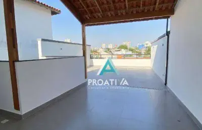 Cobertura com 2 dormitórios à venda, 79 m² - vila guiomar - santo andré/sp