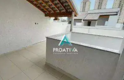 Cobertura com 2 dormitórios à venda, 96 m² - vila humaitá - santo andré/sp