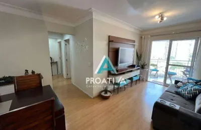 Apartamento com 3 dormitórios à venda, 84m²  - vila valparaíso - santo andré/sp