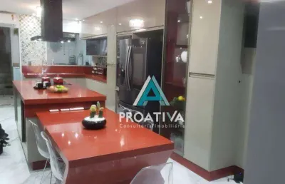 Sobrado com 3 dormitórios à venda, 168 m² - vila valparaíso - santo andré/sp