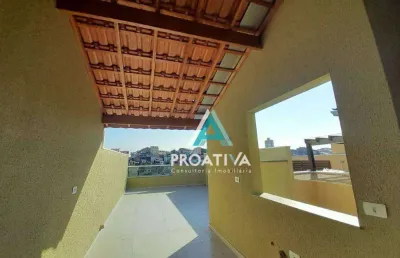 Cobertura com 2 dormitórios à venda, 100 m² - jardim santo alberto - santo andré/sp