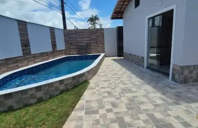 Casa com 3 quartos à venda no bopiranga, itanhaém  por r$ 490.000