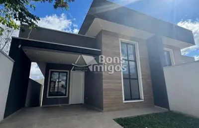 Casa com 3 quartos à venda na rua rio tietê, 682, iguaçu, fazenda rio grande por r$ 450.000