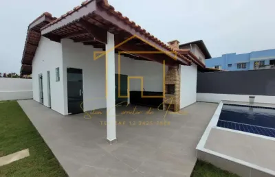 Casa para venda em itanhaém, bopiranga, 3 dormitórios, 2 suítes, 3 banheiros, 2 vagas