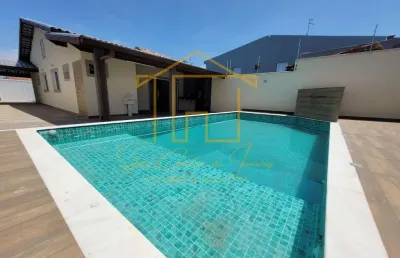 Casa para venda em itanhaém, jardim das palmeiras, 3 dormitórios, 1 suíte, 3 banheiros, 4 vagas