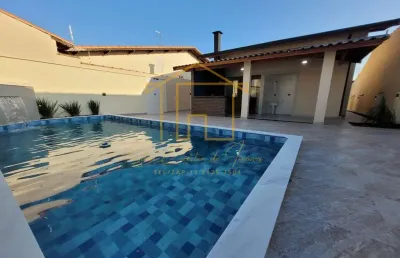 Casa para venda em itanhaém, jardim regina, 3 dormitórios, 2 suítes, 3 banheiros, 4 vagas
