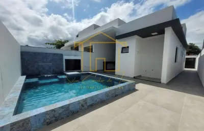 Casa para venda em itanhaém, jardim regina, 2 dormitórios, 2 suítes, 3 banheiros, 4 vagas