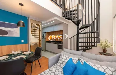 Loft mobiliado a venda no agua verde (para morar ou investir)