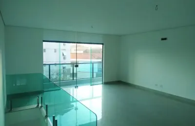 Bela e sofisticada sobreposta alta de 4 dorms (4 suíte) à venda no bairro aparecida em santos - sp