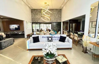 Casa de revista térrea villagio do engenho linda e sofisticada decoração 3 amplas suítes salas integradas gourmet piscina spa 4 vagas jardins