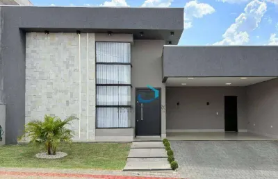 Casa térrea condomínio bellevie projeto moderno bem localizada terreno plano 3 quartos sendo 1 suíte com closet e banheira 4 vagas planejados ar cond.
