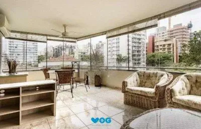 Amplo apartamento com 3 dormitórios, churrasqueira e hidromassagem - 222m² - pet