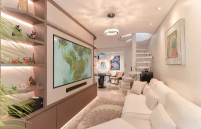 Água verde - cobertura duplex com 4 quartos, 2 vagas à venda por r$ 1.090,000