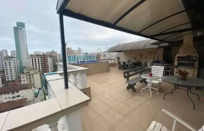 Cobertura à venda, 2 quartos, 1 suíte, 1 vaga, aparecida - santos/sp