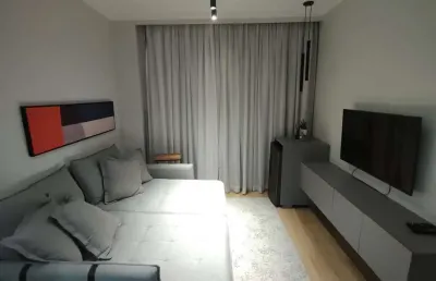 Apartamento para alugar com 1 dormitório mobíliado na pompéia - santos/sp