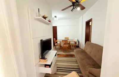Apartamento mobiliado com 2 dormitórios para locação em santos