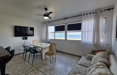Apartamento com 2 dormitórios, vista mar, para alugar no gonzaga - santos/sp