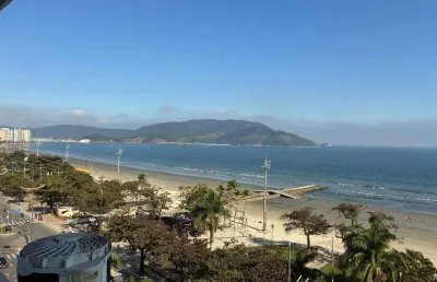 Apartamento 1 quarto 1 banheiro vista mar no boqueirão em santos