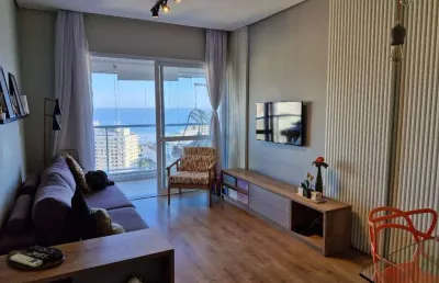 Apartamento com 1 dormitório vista mar à venda no legend residence - gonzaga, santos/sp