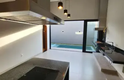 Casa térrea com 3 suítes, de 156 m² com piscina em condomínio fechado em ribeirão preto.