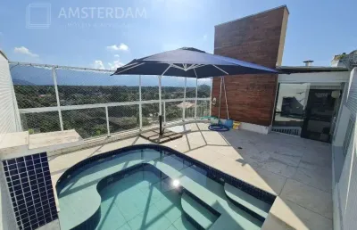 Cobertura de luxo à venda na riviera, bertioga-sp: 4 quartos, 2 suítes, 2 salas, 3 banheiros, 2 vagas, 299,60m².