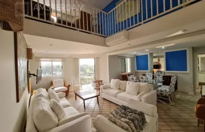 Magnífica cobertura de 4 quartos na riviera - bertioga-sp: 2 suítes, 2 salas, 4 banheiros, 3 vagas, 210m². imperdível!