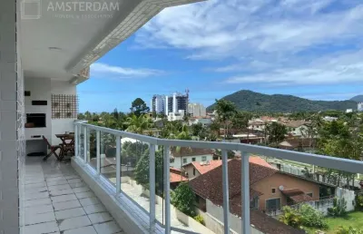 Apartamento para locação anual mobiliado com varanda gourmet no portal de orion, centro de bertioga sp