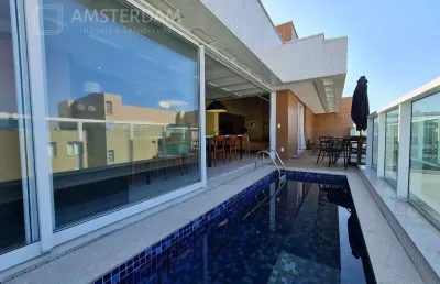 Cobertura de luxo à venda em bertioga-sp, no bairro riviera, 4 quartos, 2 suítes, 2 salas, 3 banheiros, 3 vagas de garagem.