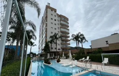Apartamento frente ao mar com vista e varanda gourmet no centro de bertioga