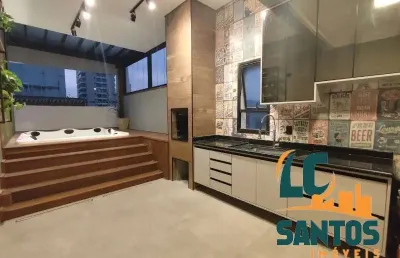 Apartamento com 3 quartos à venda na av dr bernardino de campos, 626, pompéia, santos, 195 m2 por r$ 1.849.000