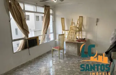 Apartamento de 1 dormitório na orla do gonzaga em santos .
