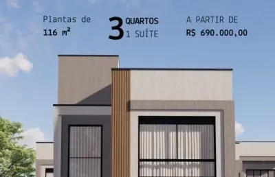 Sobrado 3q - 115m² - uberaba - entrega fevereiro/25