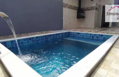 Casa com 3 quartos, lado praia na cidade de itanhaem