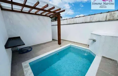 Casa nova lado praia com piscina na cidade de itanhaem