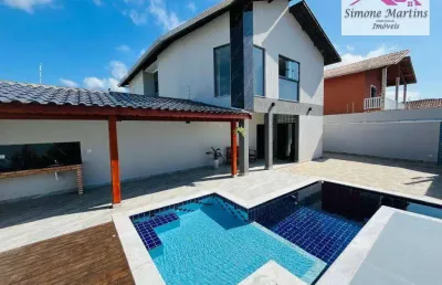 Casa com 3 dormitórios à venda, 117 m² por r$ 820.000 - jardim suarão - itanhaém/sp