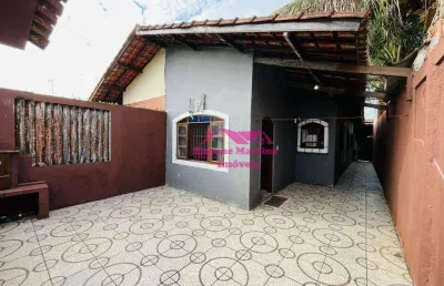 Casa lado praia com 03 dormitórios à venda em mongaguá