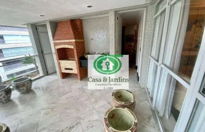 Apartamento alto padrão boqueirão / vila rica -  dormitórios, 4 garagens - santos