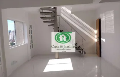 Cobertura com 2 dormitórios à venda, 140 m² - vila belmiro - santos/sp