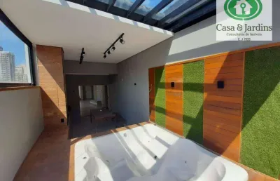 Cobertura à venda, 191 m² por r$ 1.849.000,00 - pompéia - santos/sp