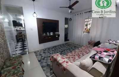 Casa com 3 dormitórios à venda em santos, 97 m²  - vila matias