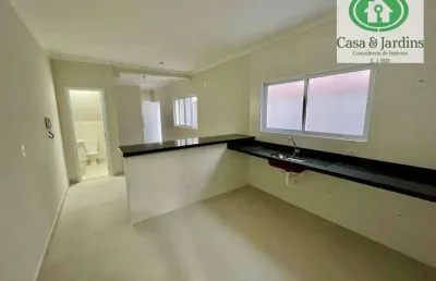 Excelente casa sobreposta térrea – 3 suítes – nova - à venda -marapé - santos sp